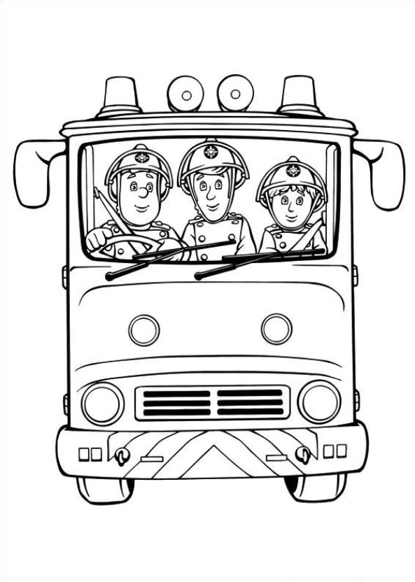 Kids-n-fun.com | Coloring page Fireman Sam Fireman Sam